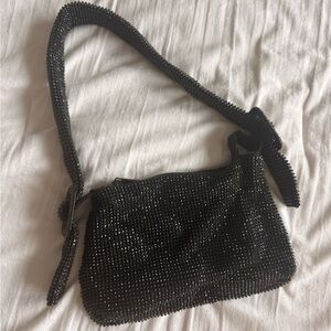 Aldo Black Beaded Shoulder Bag